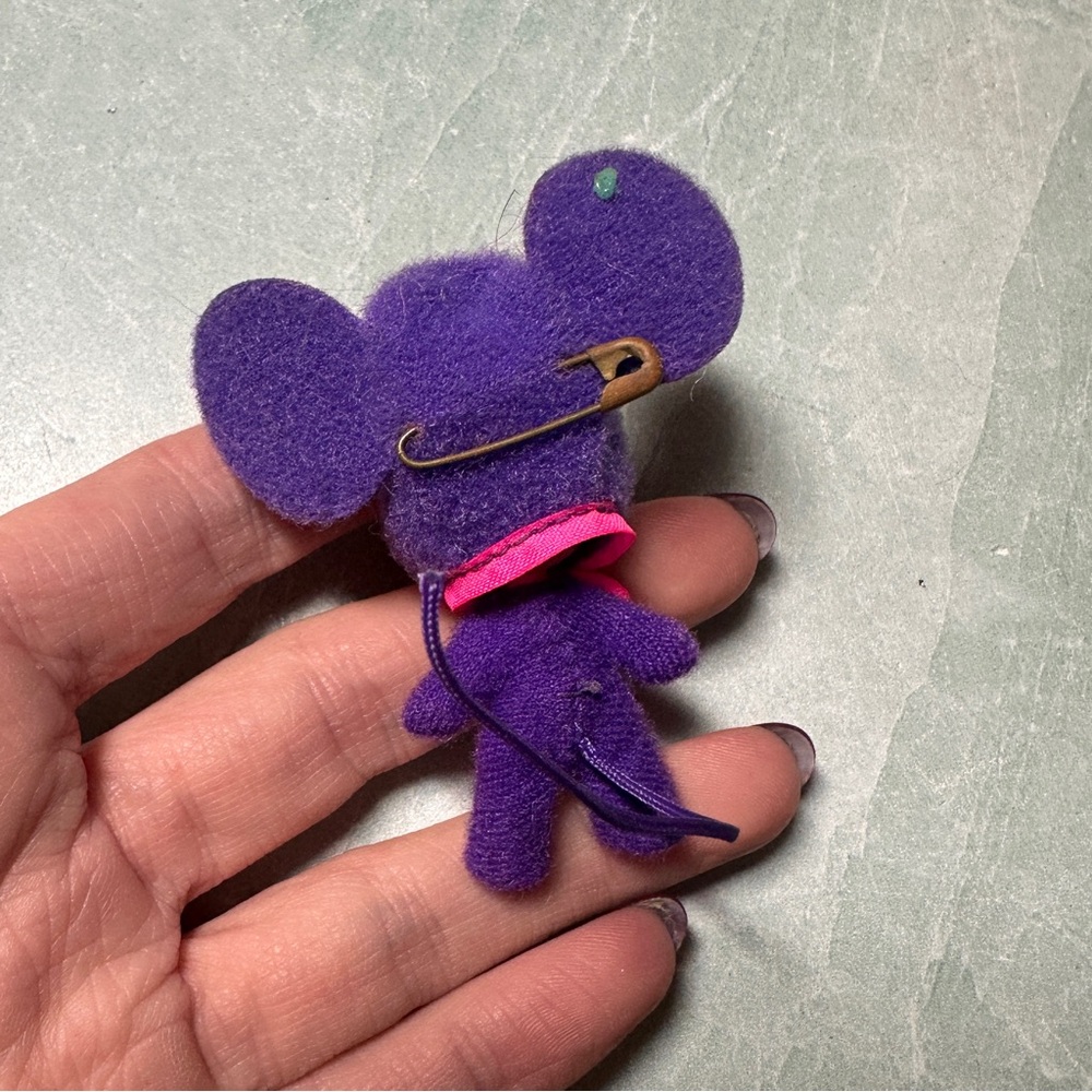 Vintage Liddle Kiddles Miss Mouse In Little Purple Suit Animiddle Mattel Pin - Picture 3 of 6